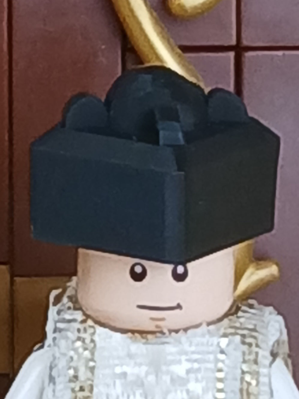 Lego-Compatible Priest Biretta 3-D printed
