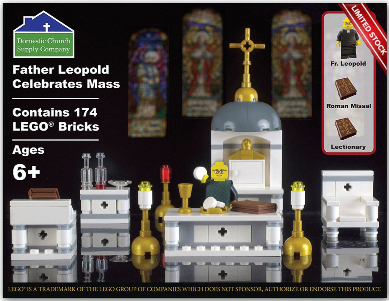 Fr. Leopold Celebrates Mass - Catholic Lego ® Set