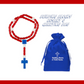 Building Blocks Rosary & Satin Pouch (Lego-compatible) Blue or Red